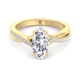 thumbnail image 2 of Ventura - Moissanite Marquise Cut Lab Diamond Engagement Ring With PavÃ© Twist Band, 2 of 4