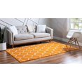 thumbnail image 2 of Unique Loom 3146755 7 x 10 ft. Rounded Trellis Frieze Rectangular Rug, Orange, 2 of 5