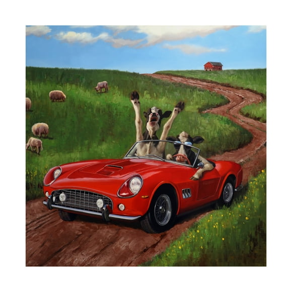 Canvas Wall Art - Lucia Heffernan 'The Runaways' Wall Art for Living Room, Bedroom, or Office Décor by Trademark Fine Art - 14 x 14 Inches