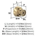 thumbnail image 4 of Amerock Chalice 1-1/4 inch (32mm) Diameter Champagne Bronze Cabinet Knob, 25 Pack, 4 of 4