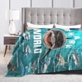thumbnail image 3 of Yibo Shark Lovers Blanket Flannel Soft and Comfortable Anti-static Bed Sofa Blanket, 3 of 8