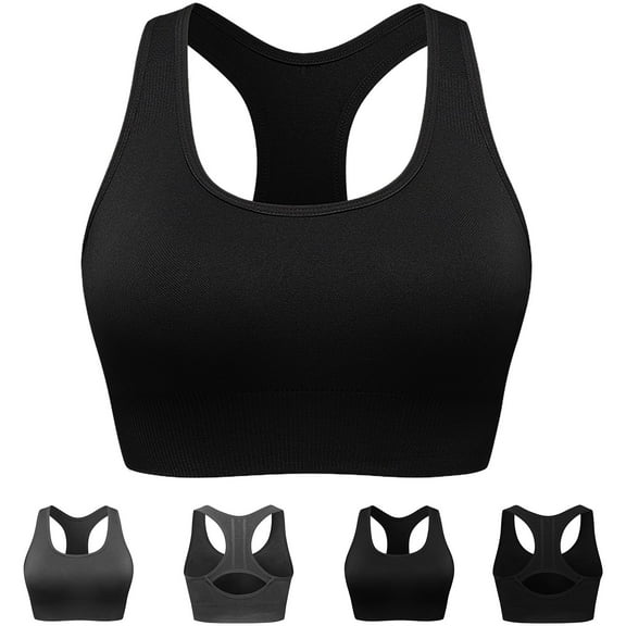 WRKEKC High Support Sports Bras for Women, Wireless Bras for Women, Womens Solid Color Oversized Yoga Fitness Back Shaping Drying Sports Bra and Underwear