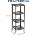thumbnail image 2 of Garvee 4 Tier Wooden Shelf Rack, with Slatted Shelves, 12.9 x 12.9 x 18.5", Brown, 2 of 7
