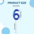 thumbnail image 2 of Cartoon Birthday Number Candle, Blue Anime Space Themed Number Cake Topper for Kids Party Decorations (6), 2 of 7
