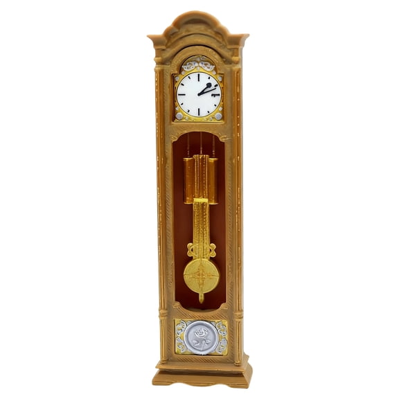 Vintage Grandfather Clock for Decor and Nostalgic Home Styling Displays Pretend Play Accessories
