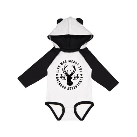 

Inktastic Life was Meant For Outdoor Adventures with Deer Gift Baby Boy or Baby Girl Long Sleeve Bodysuit