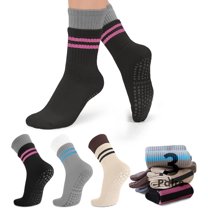 3 Pairs Grip Pilates Socks Non-Slip Yoga Socks for Women Pilates, Pure Barre, Barefoot Workout, Pregnancy, Hospital