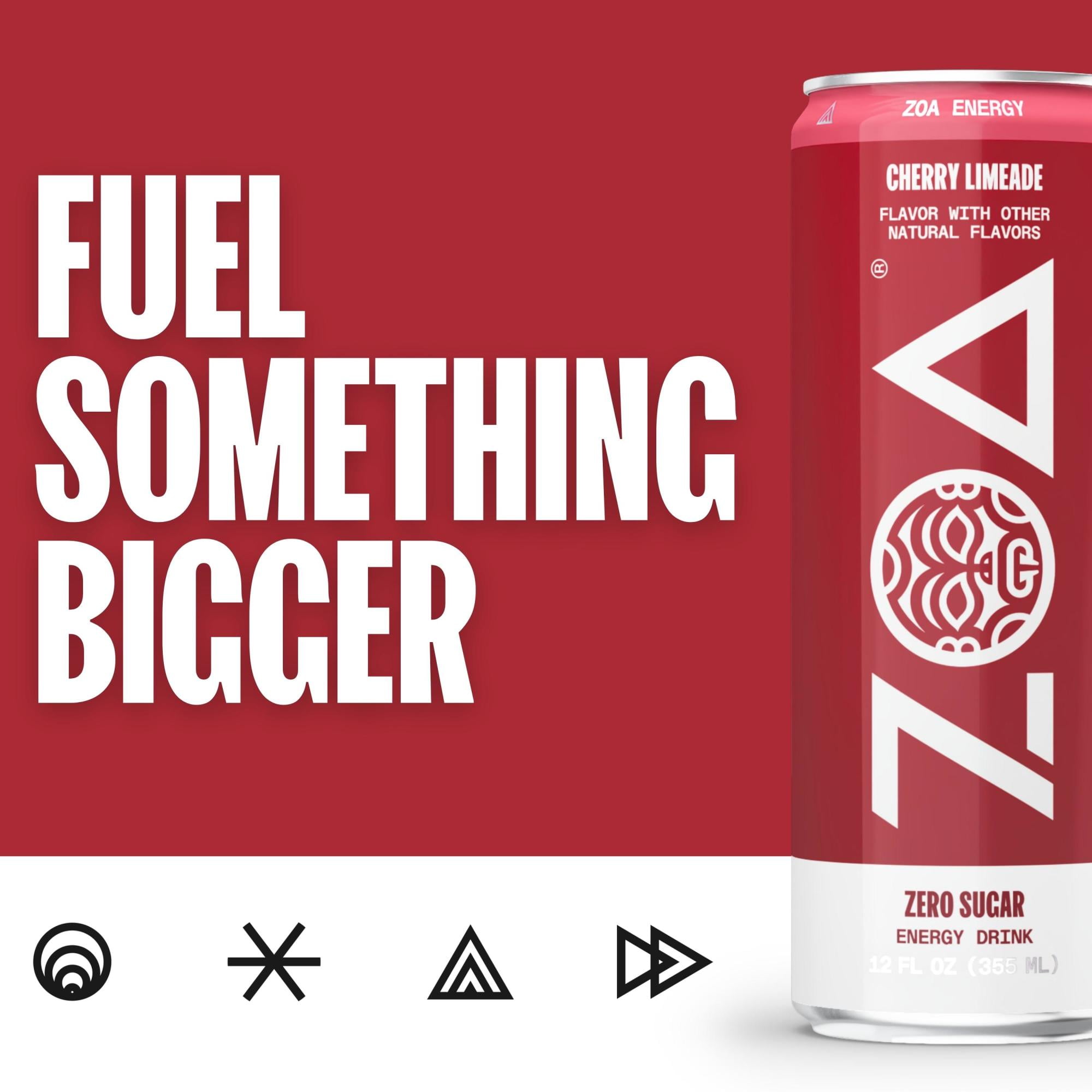 ZOA Energy Drink, Cherry Limeade, Zero Sugar, 12 fl oz Can