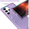 thumbnail image 3 of Compatible Glitter Case for Samsung Galaxy S22 Case Women,Puple Clear Sparkly Bling Protective Soft TPU Transprent Phone Case for Samsung S22 Case S22 Clear Case for S22 Cases, 3 of 7