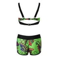 thumbnail image 6 of Owordtank Thong Bikini Swimsuit for Women Print Skirt Split Ladies Swimsuits Green XXL, 6 of 7