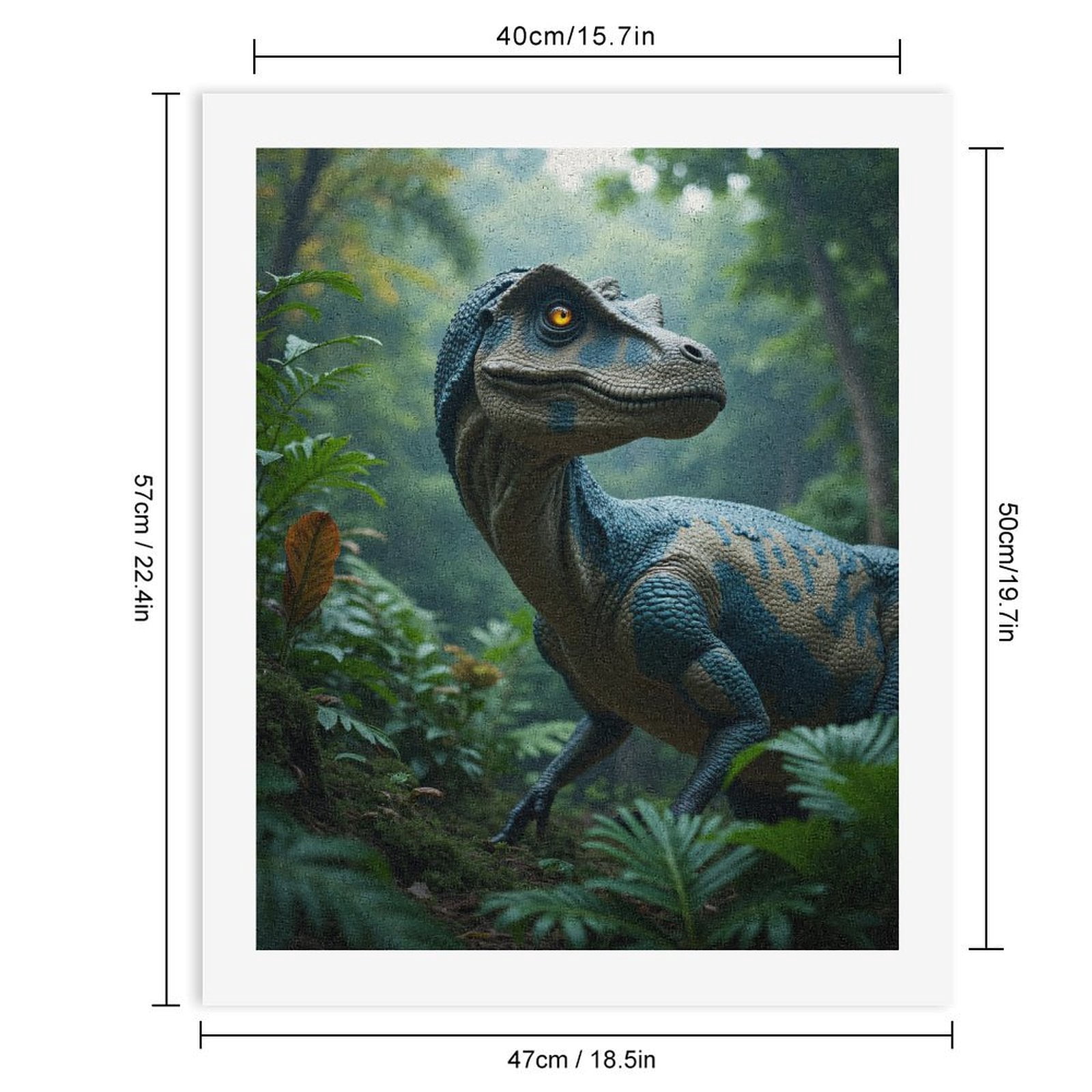 Paint by Numbers Kit for Adults, Dinosaur Jungle Adventure Scene Paint by Numbers, Easy Paint by Numbers Kit for Adults Beginner, DIY Adult Paint by Number Kits on Canvas, Home Decor