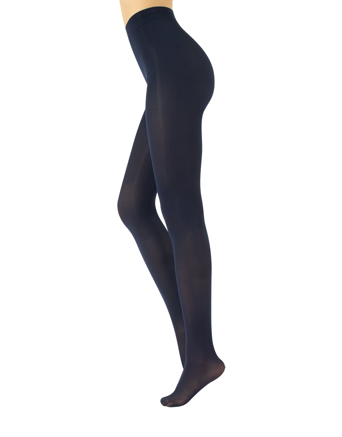 CALZITALY 2 Pairs Maternity Tights, Pregnancy Opaque Pantyhose, 40 DEN, S  M L XL, Black, Blue