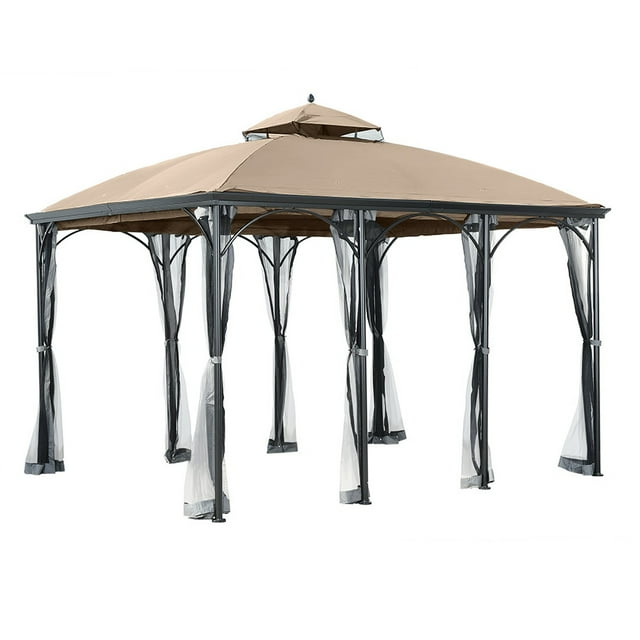 Garden Winds Replacement Canopy for The Somerset Gazebo - Standard 350 - Beige