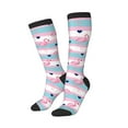 thumbnail image 2 of Balery Flamingo1 Printed Novelty Socks Men's Women's Crew Socks Sports Socks Knee High Socks Cotton Socks Quirky and Cool Socks, 2 of 9