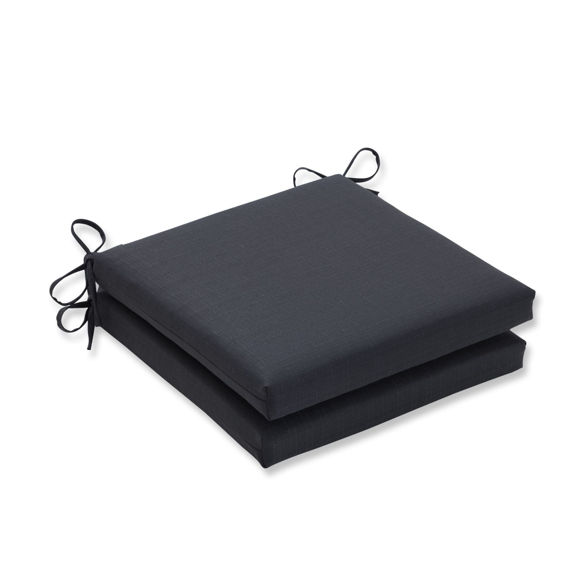 Set of 2 Black and grey Outdoor Patio Seat Cushion 20"