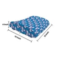 thumbnail image 5 of Floral Lumbar Pillow, Continuous Pattern of Abstract Design Water Lily Flowers, Soft Back Cushion for Office Chairs with Adjustable Straps, 14" x 13", Violet Blue Sea Blue, by Ambesonne, 5 of 7