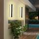 thumbnail image 3 of Lámpara de pared LED larga, lámpara de pared para villa, lámpara de pared para exteriores, IP65, resistente al agua, tira de luz larga negra, lámpara de pared para exteriores de aluminio, 30 cm, luz, 3 of 5