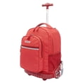 thumbnail image 2 of Mochila con ruedas Travelers Club roja resistente al agua de 18 pulgadas, 2 of 8