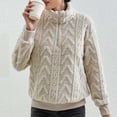 thumbnail image 6 of UAMVSH Fuzzy Fleece Hoodie for Women Winter Sherpa Fluffy Long Sleeve Hooded Pullover Warm Plush Drawstring Sweatshirts(XX-Large,Beige 2), 6 of 7