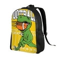 thumbnail image 2 of Fuzoiu T-Rex Playing Football Print Laptop Backpack,Work Business Backpacks, Large Capacity Nurse Bag College Bookbag for School, Waterproof Casual Daypack for Travel, 2 of 8