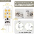 thumbnail image 2 of G4 LED-lampa, Varmvit 3000K Halogenlampersättning, Ej Dimbar AC DC 12 Volt För Ljuskrona Köksfläkt Skrivbord Golvlampa Taklampa, 2 of 5