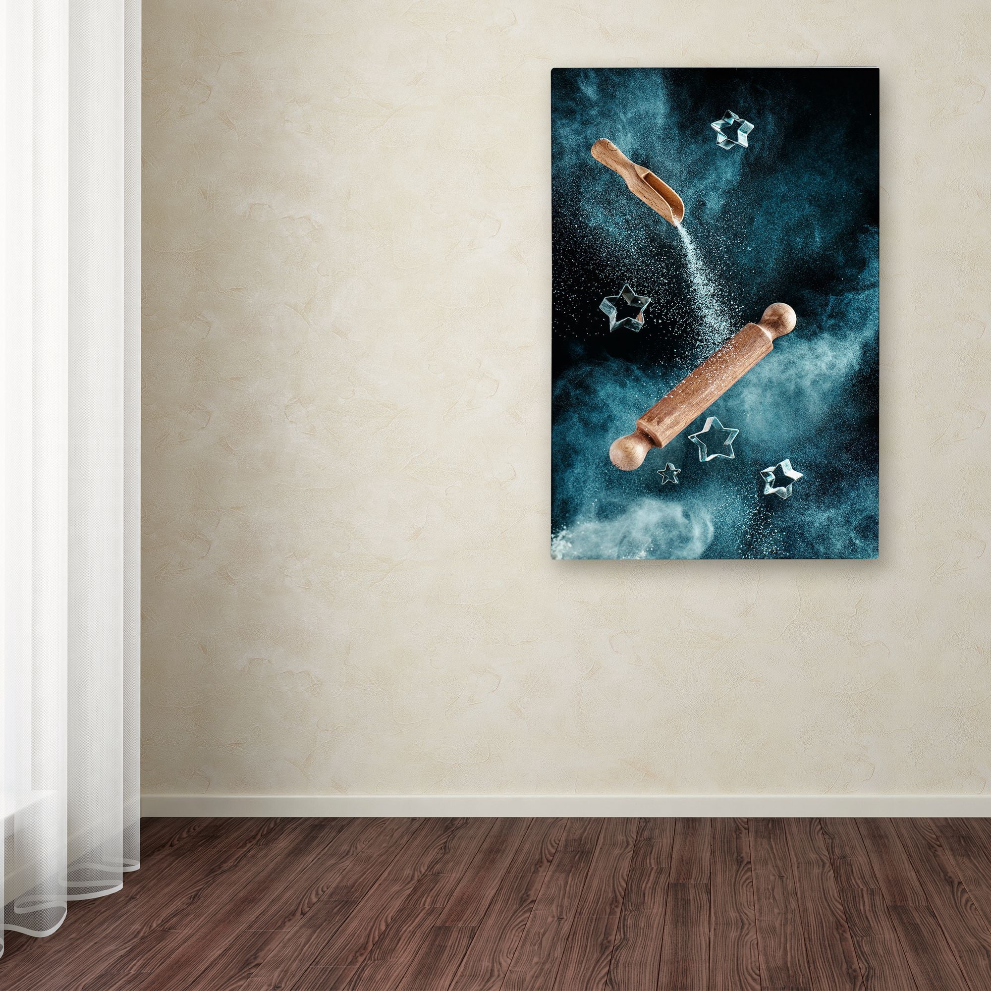 Trademark Fine Art 'Kitchen Mess Star-Shaped Cookies' Canvas Art by Dina Belenko