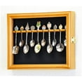 thumbnail image 2 of 10 Spoon Display Case Cabinet Wall Mount Rack Holder w/98% UV Protection Lockable, Oak, 2 of 3