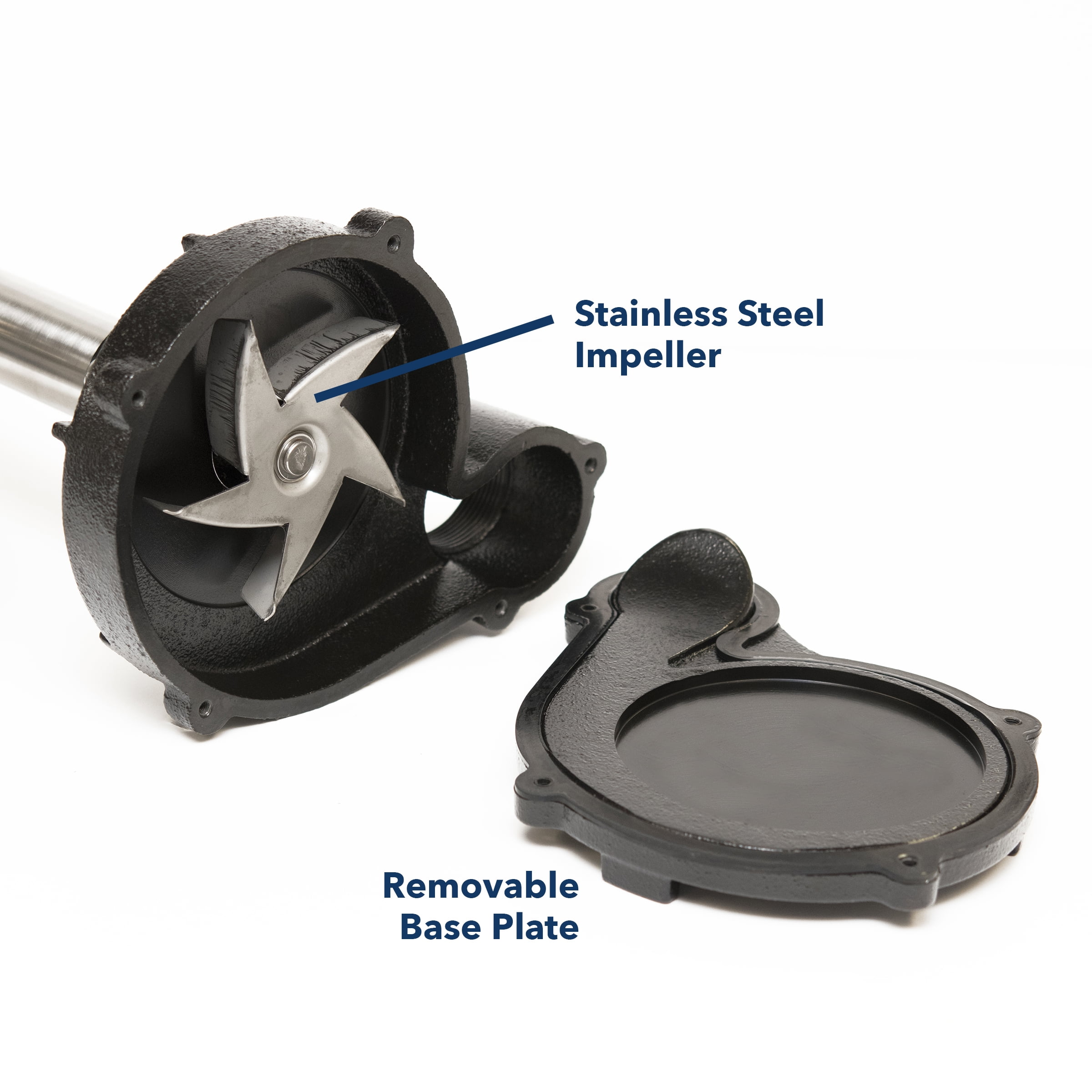 Superior Pump 92301 Utility Water Sump Pump, 1-1/2, 50 Gpm, 0.33 Hp, Iron/Steel, Black, 8.5" x 8.5" x 36"