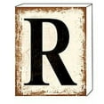 thumbnail image 1 of Signe de Bloc de Bois Blanc 'R', 1 of 1