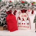 thumbnail image 5 of Christmas Gift Bag with Drawstrings,Christmas Xmas 3D Gnomes Linen Wrapping Bag Reusable Christmas Goody Bag,Small Christmas Treat Candy Bags for Holiday Party Favor Supplies,23.6 x 15.2 Inch, 5 of 6