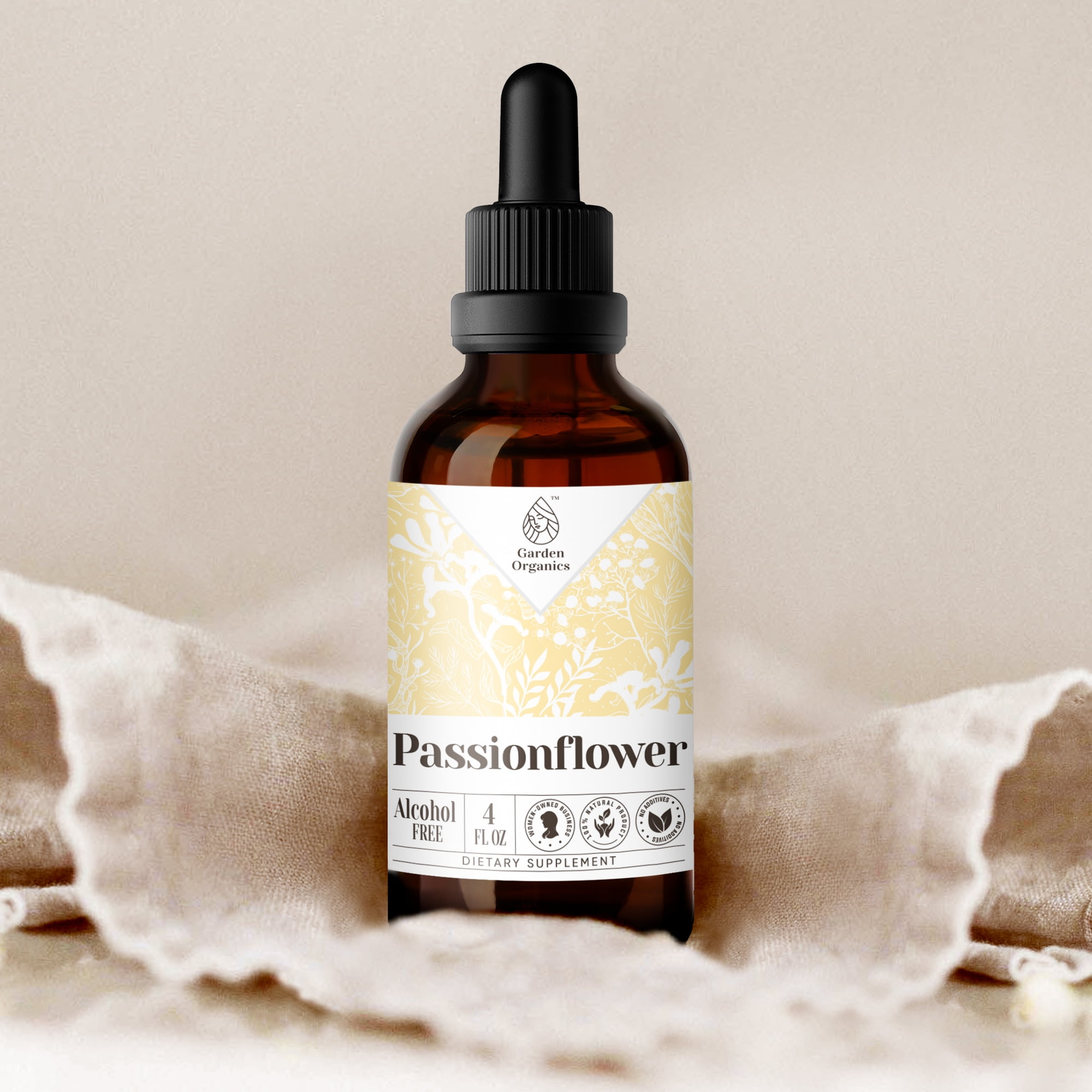 Garden Organics Passionflower Tincture AlcoholFREE Extract, Organic Passionflower (Passiflora