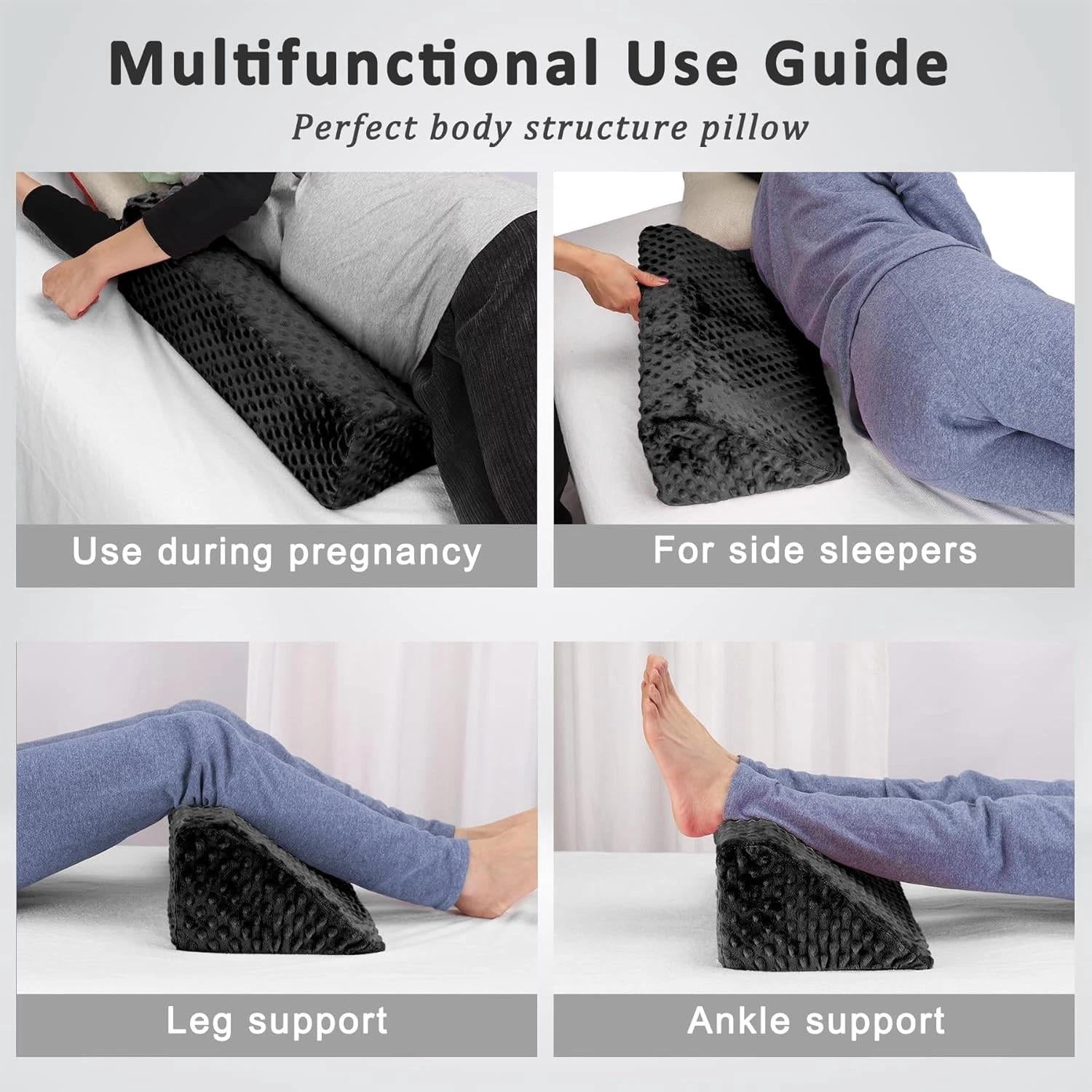 Wedge Pillow for Side Sleeping, Body Positioning Foam Wedge Pillow, Side Wedg...