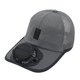 thumbnail image 3 of Gorra con ventilador solar transpirable y recargable con energía solar para playa, deportes y compras. Gris oscuro, 3 of 8