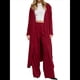 thumbnail image 2 of Cárdigan de Punto Extra , Básico, de Color Liso, Abierto Al Frente, Holgado, con Cordones, para Mujer. Cárdigan Rojo L, 2 of 8