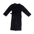 thumbnail image 3 of arctrm 1/6 Scale Action Figures Long Windbreaker Figure Costume Miniature Trench Jacket Black, 3 of 10
