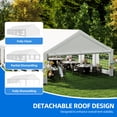 thumbnail image 5 of Dextrus 20x30FT Heavy Duty Party PVC White Tent Wedding Event Shelters Upgraded Galvanized Ripple Canopy with Large Roof Removable Sidewalls & 4 Storage Bags 600D Oxford Commercial, 5 of 10
