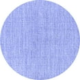 thumbnail image 1 of Ahgly Company Indoor Round Solid Blue Modern Area Rugs, 4' Round, 1 of 4