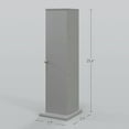 thumbnail image 3 of Small Toilet Paper Cabinet, Bathroom Corner Cabinet with Doors and Shelves for Paper Shampoo, Gray, 3 of 6