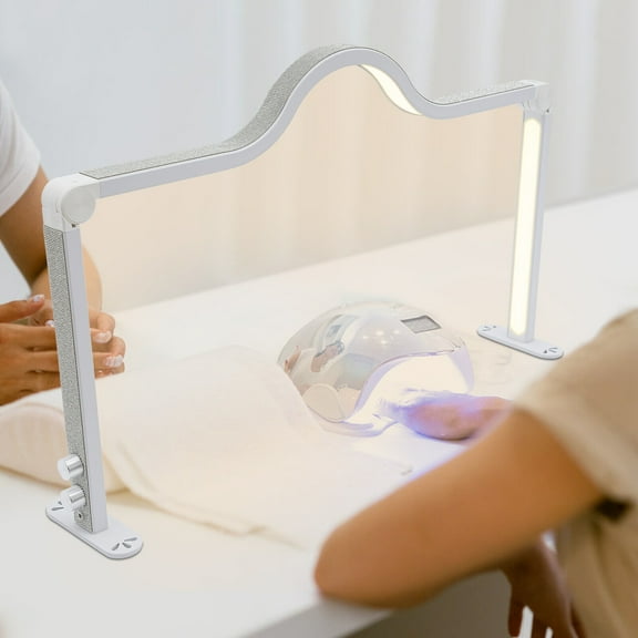White Table-Top Lash Light, Foldable Nail Tech Light Lamp LED 33.46*19.68 inch
