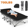thumbnail image 3 of 500/600/700LBS Folding Camping Cot for Adults, with/without Mattress, Portable Outdoor Sleeping Bed with Carry Bag, Heavy-Duty Camp Bed for Tent, Camping & Outdoor Use, 3 of 18