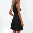 thumbnail image 5 of OSFVNOXV Mini Dresses for Juniors Summer Cute Bodycon Tea Party Dress Boat Neck Pleated Ruched Vintage Corset Dresses for Wedding Guest, 5 of 9