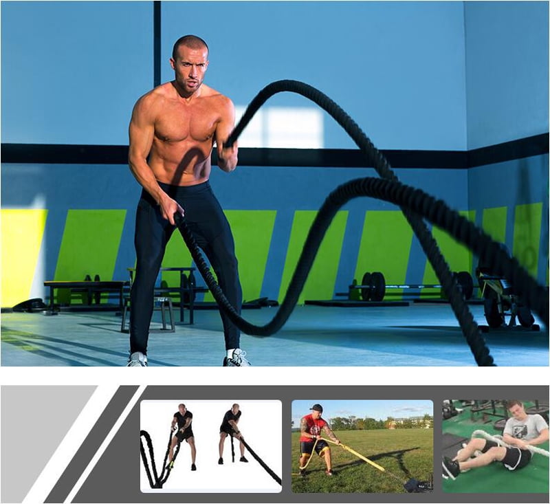 INTBUYING Rope Battle Ropes Workout Training Exercise Jump Exercises
