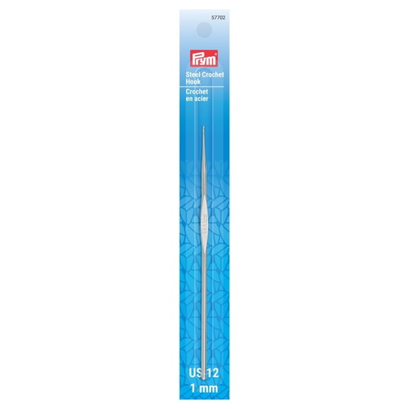 Prym Steel Crochet Hook, Size 1 mm/US 12 - for Delicate Lace Work