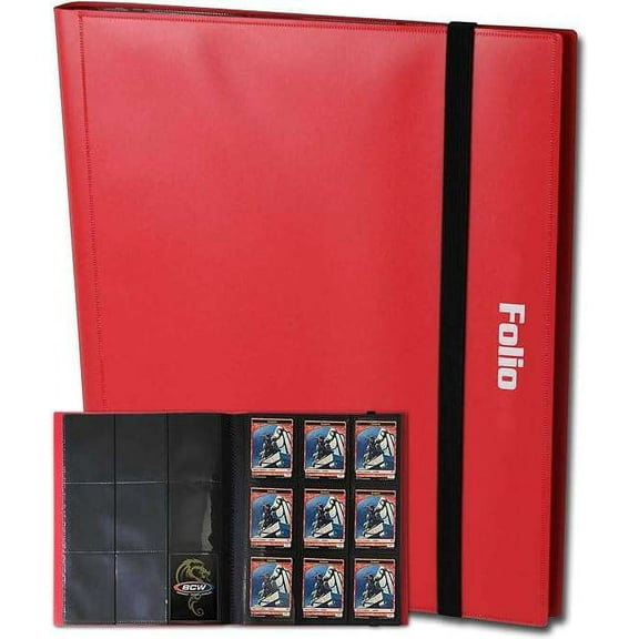 BCW Supplies Pro-Folio 9-Pocket Album - Red (2021 Edition) New