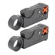 thumbnail image 4 of Juego de 2 herramientas para pelar cables coaxiales con diseño de doble hoja y pelacables, 4 of 12