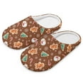 thumbnail image 6 of Chaqlin Christmas Gingerbread Man Brown School Slippers Soft Plush Fuzzy Comfy Non Slip Indoor Outdoor House Shoes Warm Cozy Memory Foam Sole Lightweight For Girls, 6 of 6