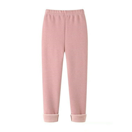 

Girls Fleece Lined Leggings Winter Velvet Pants Thick and Warm