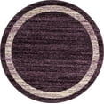 thumbnail image 3 of Unique Loom Del Mar Collection Area Rug - Maria (4' 1" Round Violet/Ivory), 3 of 11