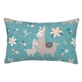 thumbnail image 1 of Balery Teal Mama Llama Funda de Cojín Estampada, Regalos para Mujeres, Regalos de Amor para Ella, Regalos para Novia o Esposa, Funda de Almohada-14"x20", 1 of 6
