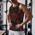 thumbnail image 5 of Salouo Roses for Men's Tank Tops,Sleeveless Muscle Shirts for Men Quick Dry Workout Tank Top Gym Muscle Tee Fitness Bodybuilding Sleeveless T Shirt-Medium, 5 of 7
